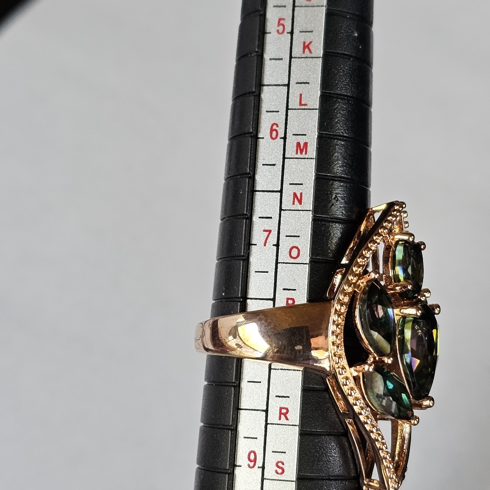 Magnificent Lab-Created Alexandrite in Copper with Rhodium Plating Size 8! - Picture 6 of 6